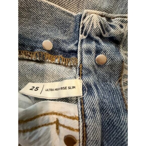 Pacsun Womens High-Rise Straight Leg Jeans Size 25 Butterfly Print Whimsigoth - Picture 5 of 13